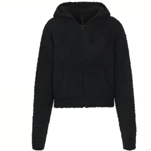 SKIMS Other - SKIMS Cozy Knit Zip Up Hoodie ONYX, Size S/M